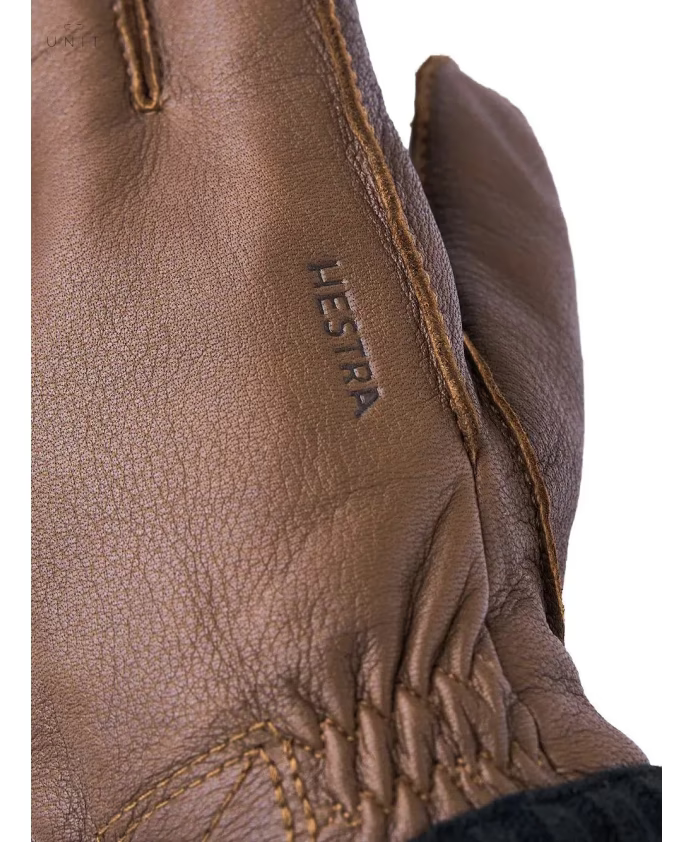 Hestra Men's Leather Gloves, Brown, Size 9 | "John"