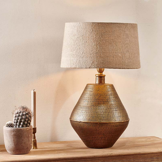 Nalgonda Lamp Antique Brass, Large - 45 cm tall w/o shade