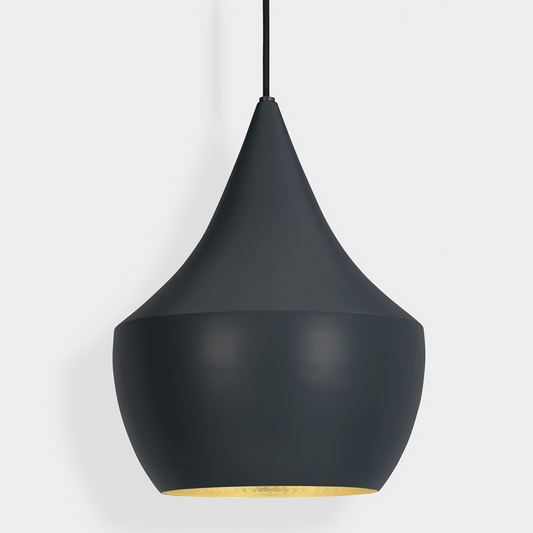 Beat Fat Pendant in Matte Black Brass