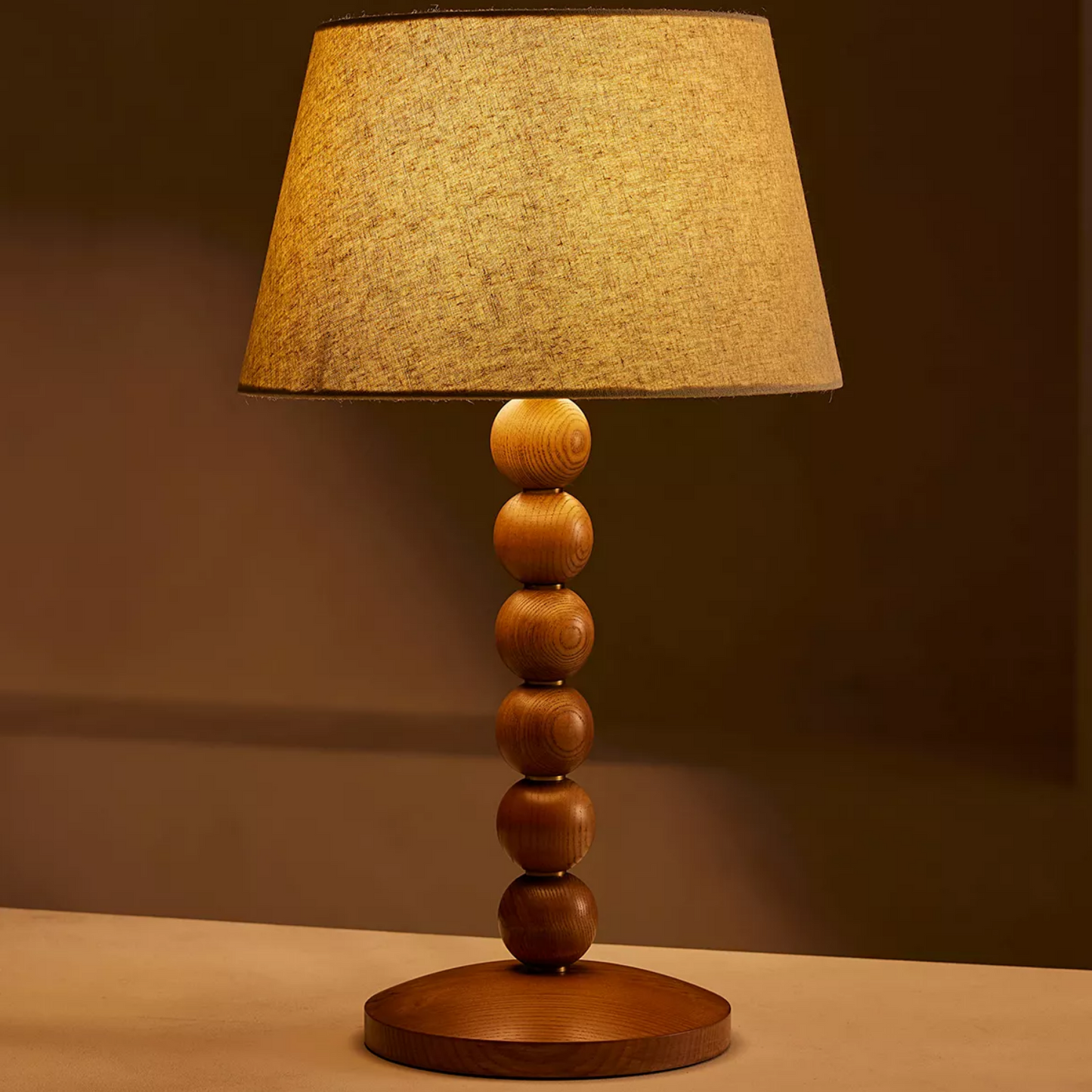 Bead Wooden Table Lamp