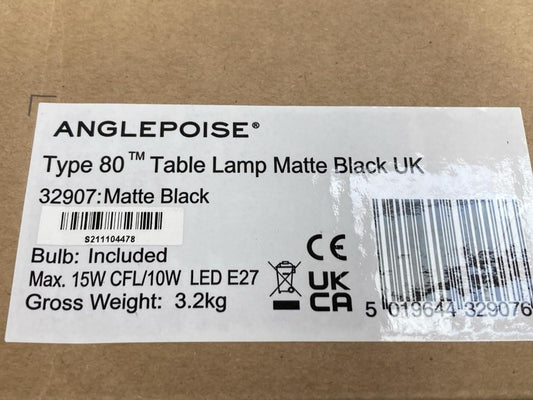Type 80 Table Lamp - Matte Black