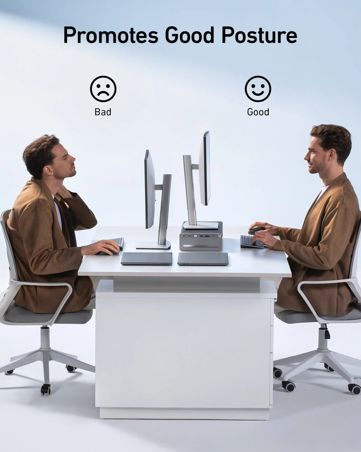 USB 3.2 Docking Station | 12-in-1 Monitor Stand Wireless Charging