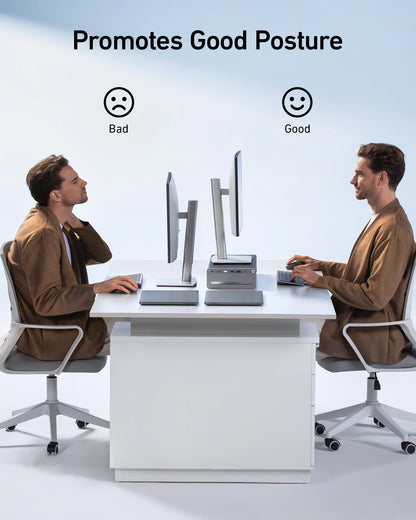 USB 3.2 Docking Station | 12-in-1 Monitor Stand Wireless Charging