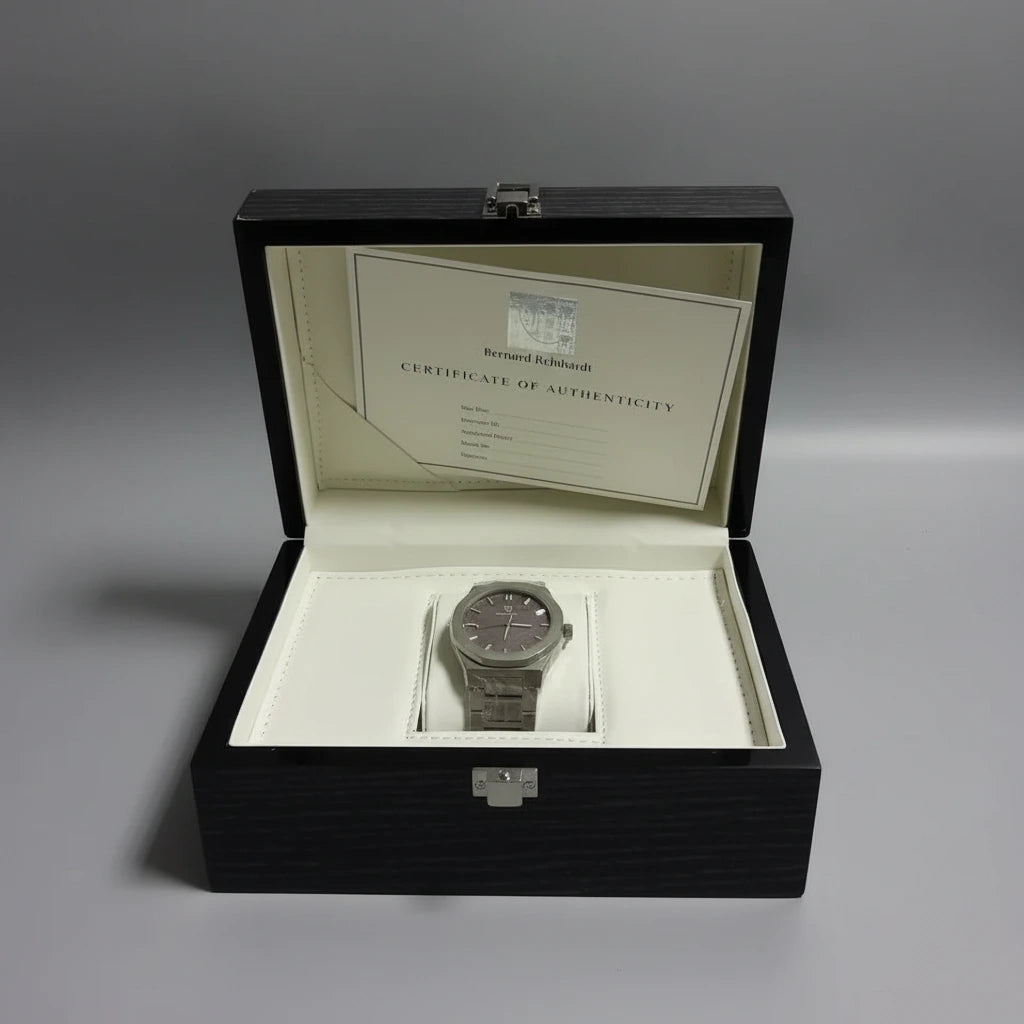 Bernard Reinhardt Men's Luxury Watch Steel Meteorite Dial Gift Box - product image 2
