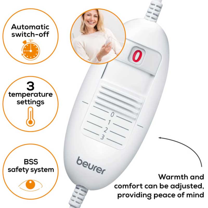 Beurer Wellbeing FW20 Cosy Electric Heated Foot Warmer, Grey - product image 3