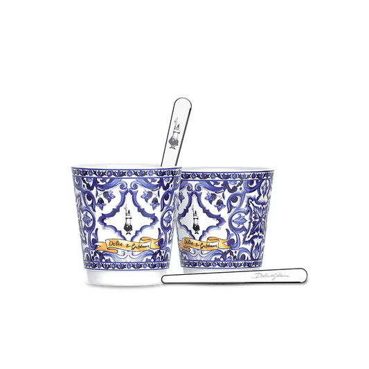 Dolce & Gabbana Moka Espresso Coffee Maker, 6 cup Mediterranean Blue
