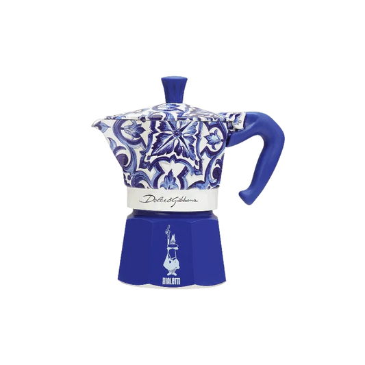 Dolce & Gabbana Moka Espresso Coffee Maker, 6 cup Mediterranean Blue