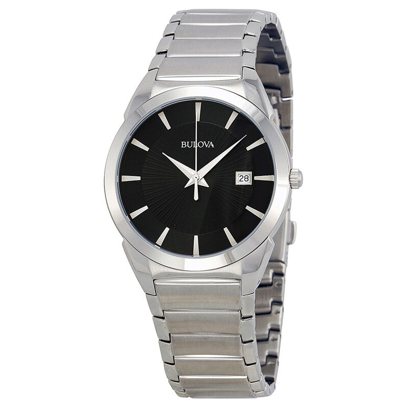 Bulova Classic Black Dial Stainless Steel Japanese Mvmt Men's 96B149 - product image 1