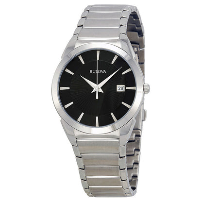Bulova Classic Black Dial Stainless Steel Japanese Mvmt Men's 96B149 - product image 1