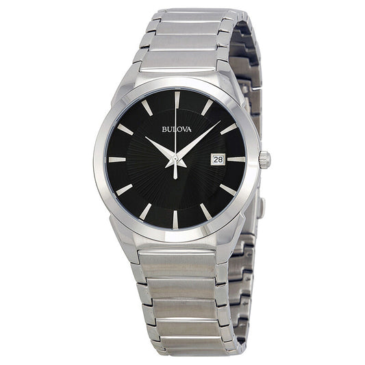 Bulova Classic Black Dial Stainless Steel Japanese Mvmt Men's 96B149 - product image 1