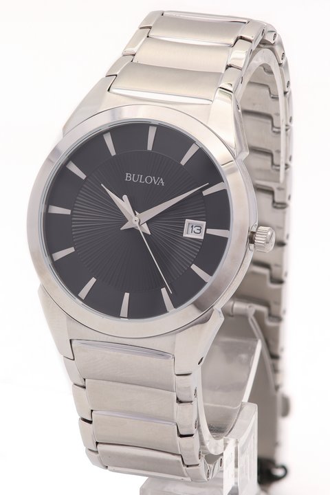 Bulova Classic Black Dial Stainless Steel Japanese Mvmt Men's 96B149 - product image 5
