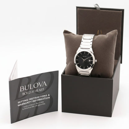 Bulova Classic Black Dial Stainless Steel Japanese Mvmt Men's 96B149 - product image 4
