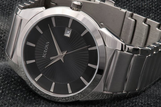 Bulova Classic Black Dial Stainless Steel Japanese Mvmt Men's 96B149 - product image 7