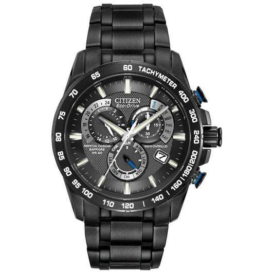AT4007-54E Men's Eco-Drive Perpetual Calendar Chronograph Bracelet