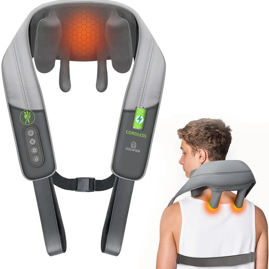 COMFIER Cordless Massager w/ Heat, Shiatsu - Neck, Shoulder, Back