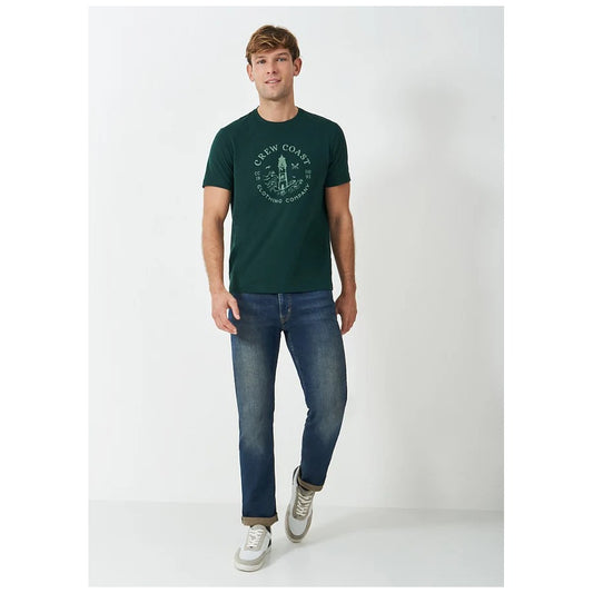 Crew Clothing Company Lighthouse 1993 T Shirt Botanic Green - 2XL