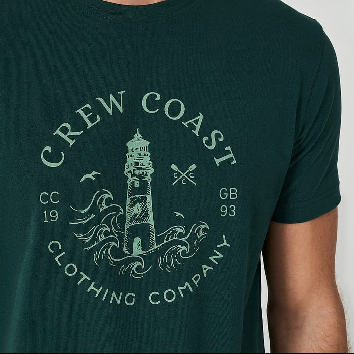 Crew Clothing Company Lighthouse 1993 T Shirt Botanic Green - 2XL - product image 3