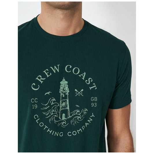 Crew Clothing Company Lighthouse 1993 T Shirt Botanic Green - 2XL