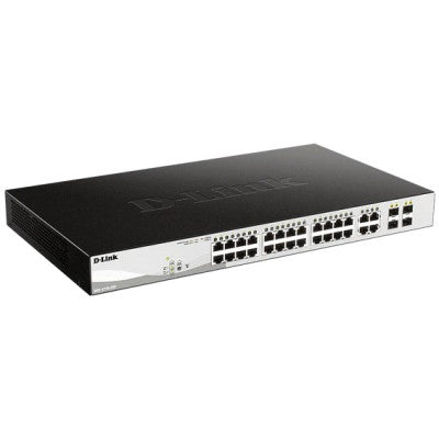 D-Link 28-Port Managed PoE+ Switch, 24 PoE+ GE (193W) + 4 SFP/GE Ports - product image 1