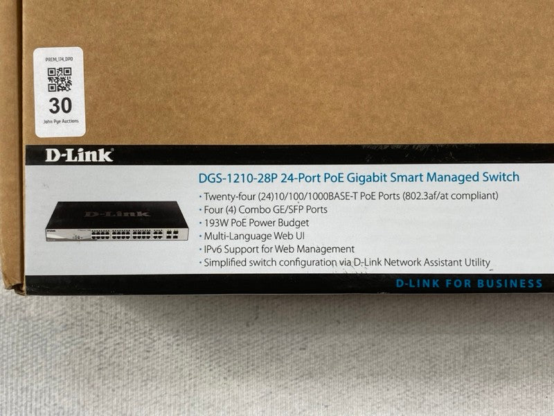 D-Link 28-Port Managed PoE+ Switch, 24 PoE+ GE (193W) + 4 SFP/GE Ports - product image 4