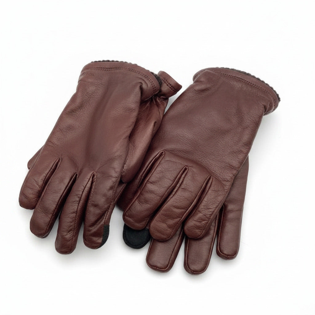 Hestra Men's Leather Gloves, Brown, Size 9 | "John" [23570-750 - product image 4