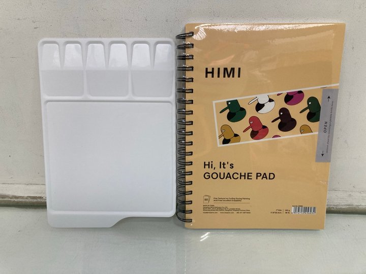 HIMI Gouache Paint Gift Set, Twin Cup 48 Colors X 12g, 3 Brushes, Pad Palet - product image 5
