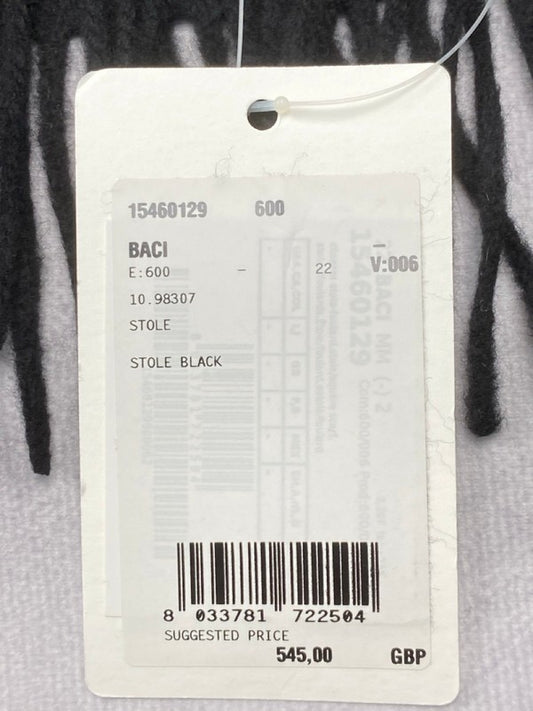 MAX MARA Baci Black Cashmere Scarf - Nero - product image 3