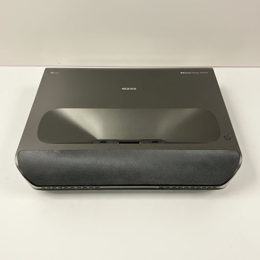 Black electronic device with 'Nexigo' branding on a white background