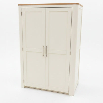 Hove Double Wardrobe Natural Oak & Painted White, 193cm - product image 3