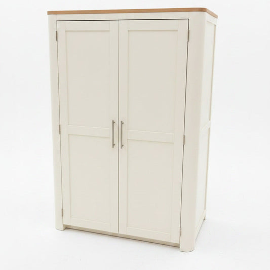 Hove Double Wardrobe Natural Oak & Painted White, 193cm - product image 3