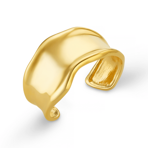 Statement Organic Molten Metal Cuff 18K Gold Plated ORE30582