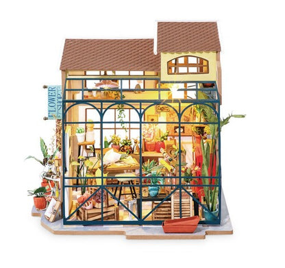 Rolife Emily's Flower Shop DIY Miniature Doll House w/ LED Lights - product image 1