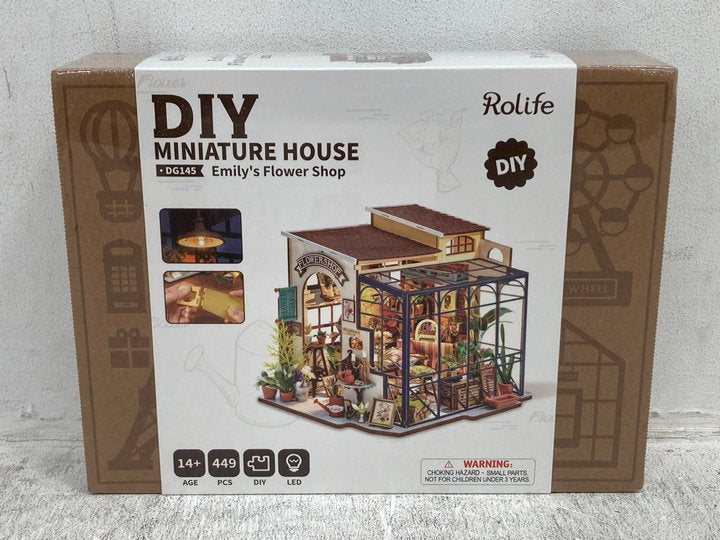 Rolife Emily's Flower Shop DIY Miniature Doll House w/ LED Lights - product image 6