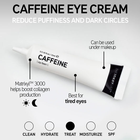 The INKEY List Caffeine Eye Cream 15ml | Improves Dark Circles, Brightens - product image 1