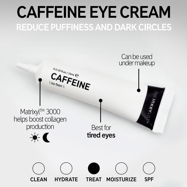 The INKEY List Caffeine Eye Cream 15ml | Improves Dark Circles, Brightens - product image 1