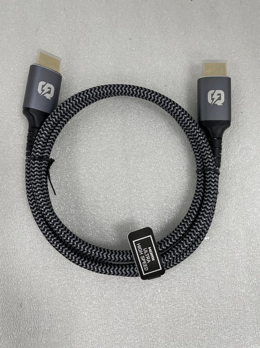 Braided HDMI 2.1 TV Cable Lead HDR 8K 60Hz 4K 120Hz 48Gbps eARC- 1m - product image 4
