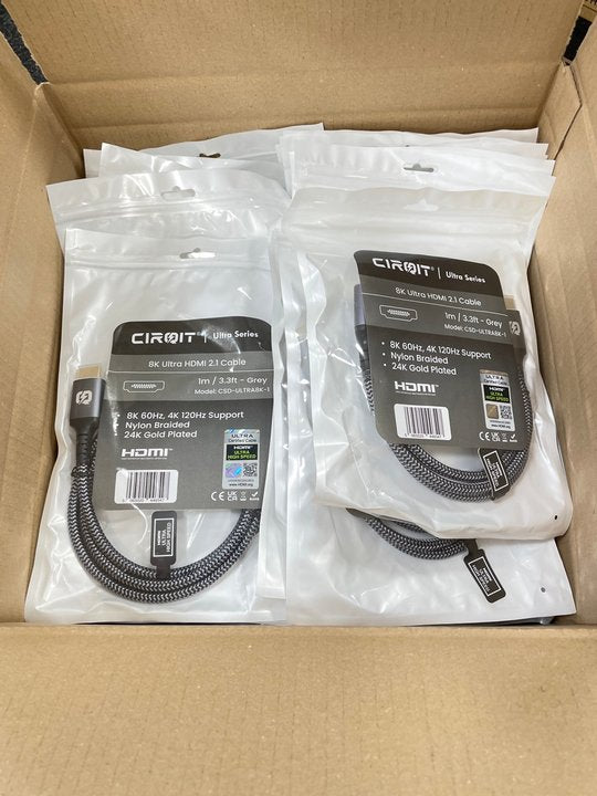 Braided HDMI 2.1 TV Cable Lead HDR 8K 60Hz 4K 120Hz 48Gbps eARC- 1m - product image 5