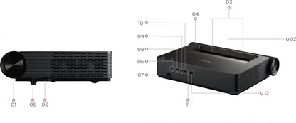 X2000B-4K Projector Ultra Short Throw Black