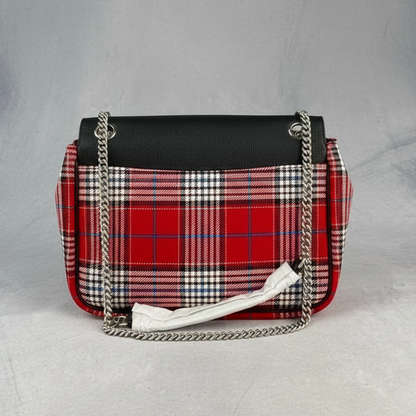 Small Darley Leather & Tartan Shoulder Bag w/ Dustbag