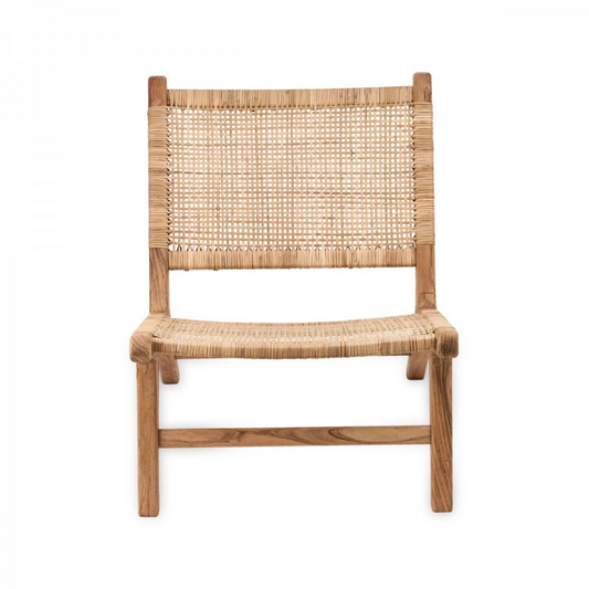 Nkuku Madrisana Acacia & Rattan Woven Bungalow Chair Natural