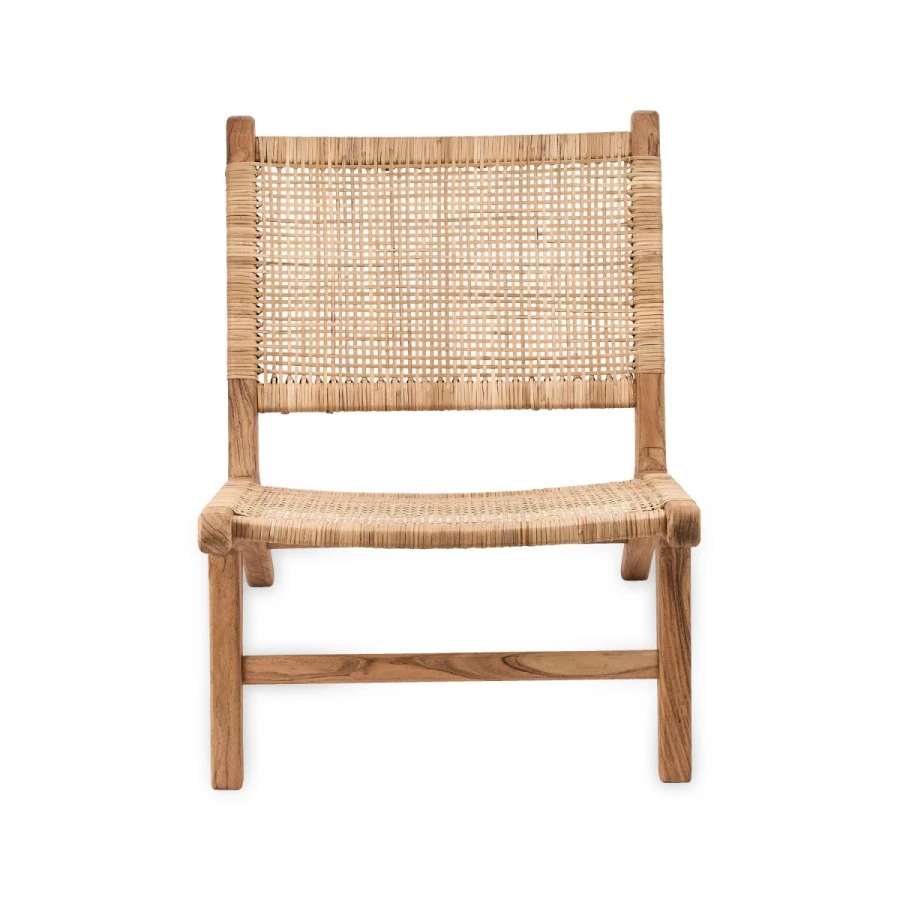 Nkuku Madrisana Acacia & Rattan Woven Bungalow Chair Natural