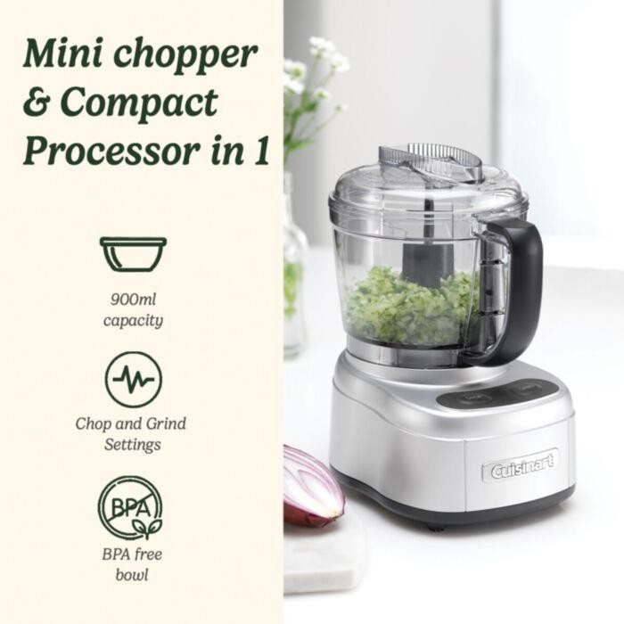 Cuisinart ECH4SU Mini Prep Pro Food Processor Frosted Pearl - 0.9L
