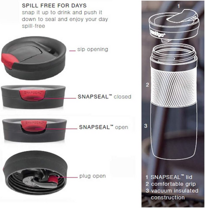 Byron Snapseal Travel Mug, 470 ml - Vivacious