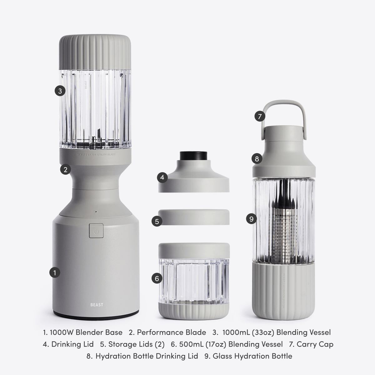 Blender Plus B10 1L Hydration System Pebble Grey