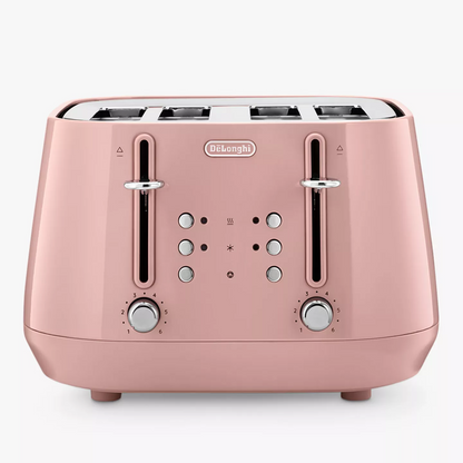 Eclettica 4 Slot Toaster Eclettica Glossy Pink CTY4003.PK