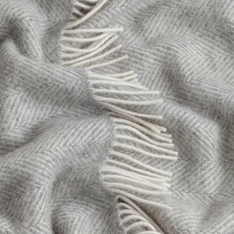 Tweedmill Herringbone Pure Wool Throw 150x83cm