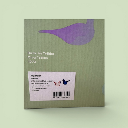 iittala Birds Pair | Oiva Toikka, Finland | Blue-Copper & Pink- Blue, 95cm