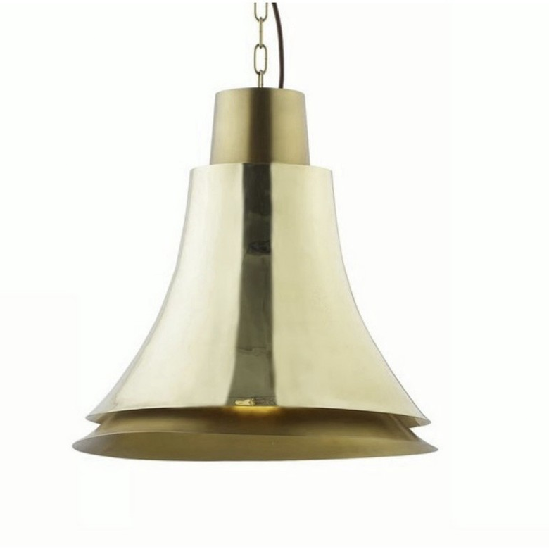 Bell Pendant Light Design by Kelly Hoppen MBE ed Heavy Brass