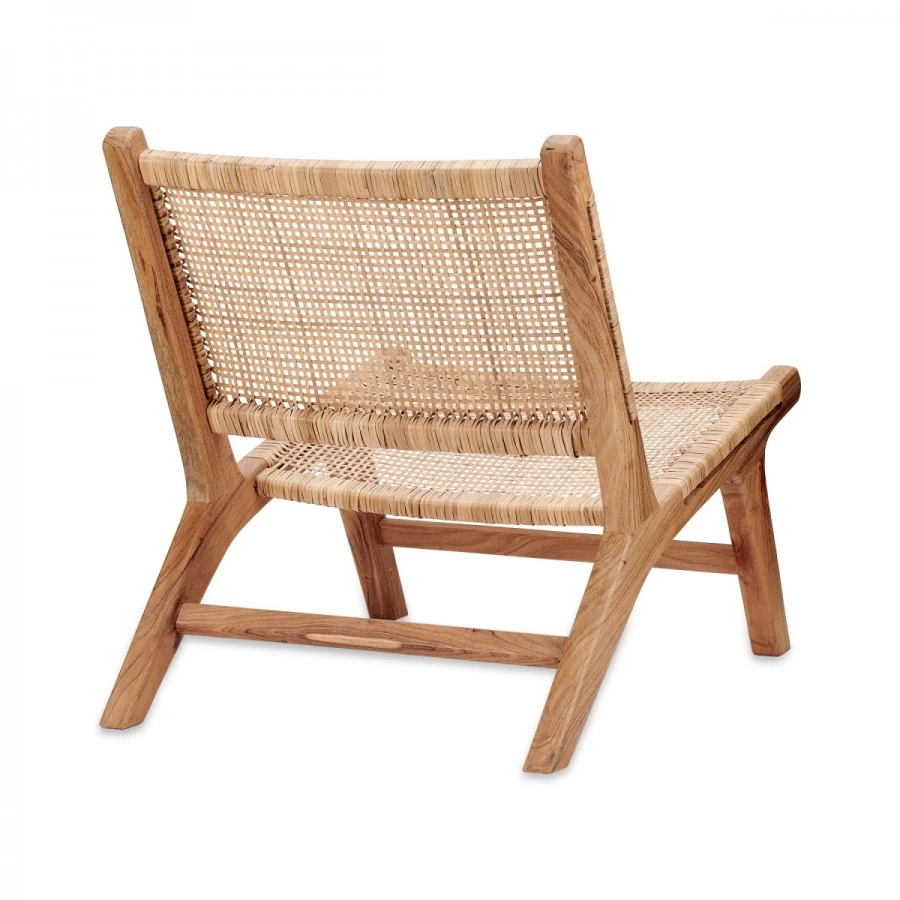 Nkuku Madrisana Acacia & Rattan Woven Bungalow Chair Natural