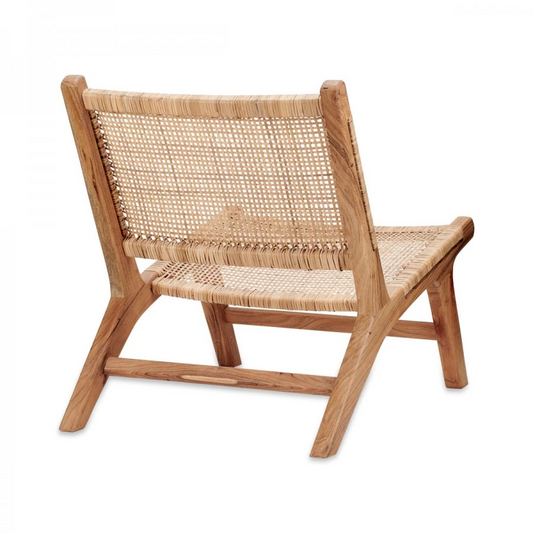 Nkuku Madrisana Acacia & Rattan Woven Bungalow Chair Natural